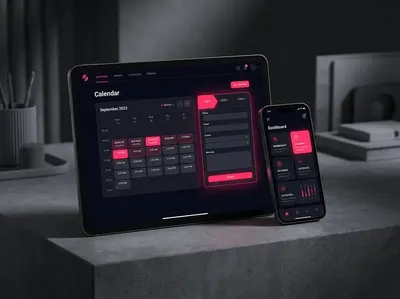 預約系統平板與手機 UI mockup