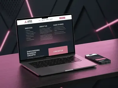 WordPress 企業官網筆電與手機 mockup